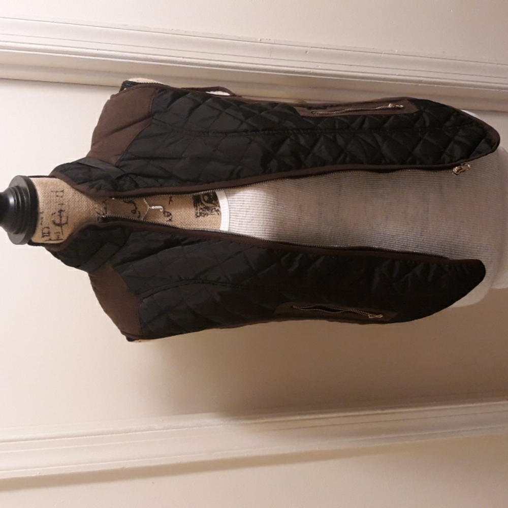 Brown and black Vest